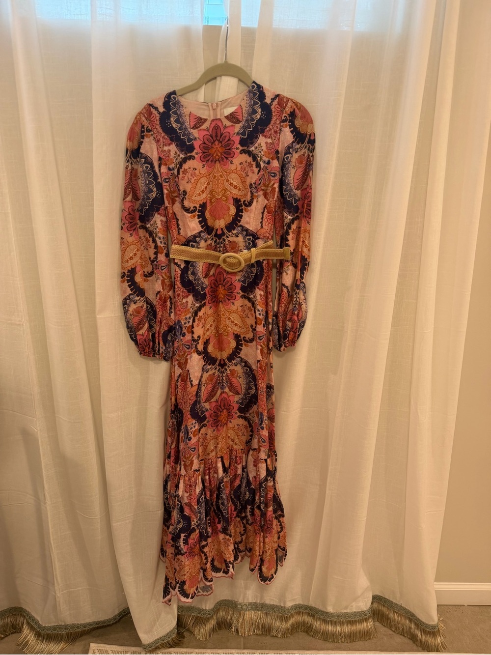 Zimmermann Laurel Long-sleeve Embroidered Midi Dress - Picture 6 of 9